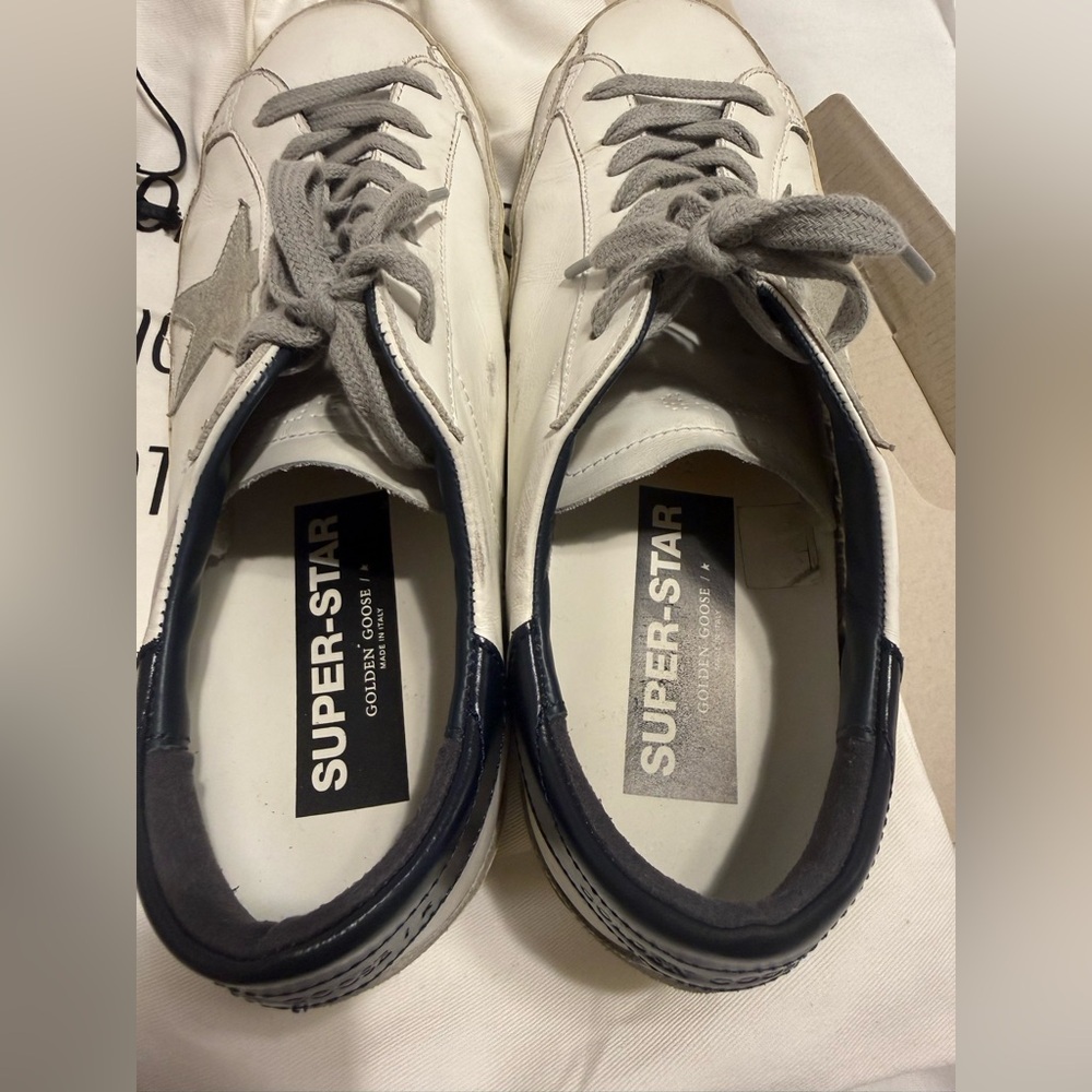 Golden Goose Unisex Super-Star Low Top Sneakers White/Ice. Size 42 - Picture 5 of 11